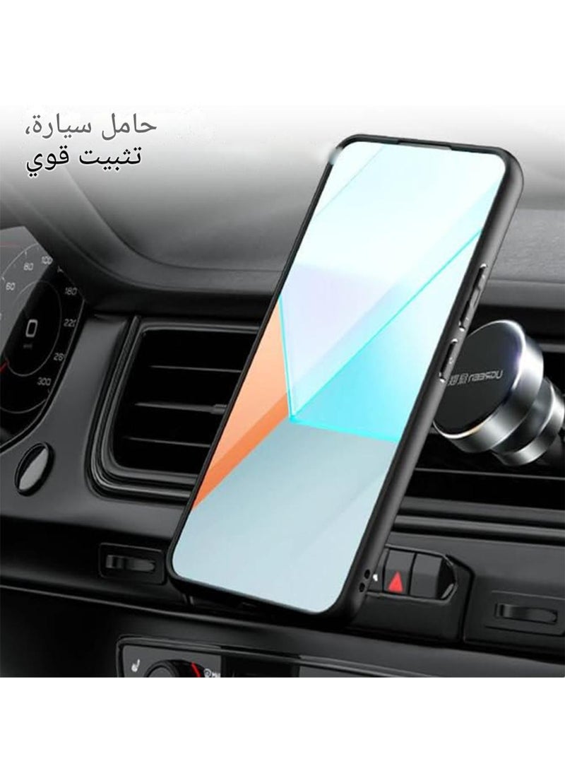 WRISTWISE جراب لهاتف Honor X7c مع واقي شاشة من الزجاج المقسى (عبوة واحدة)، متوافق مع تقنية MagSafe، مقاوم للصدمات، غطاء خلفي شفاف غير لامع، غير قابل للانزلاق، مقاوم للخدوش، لون أسود. - Image 4